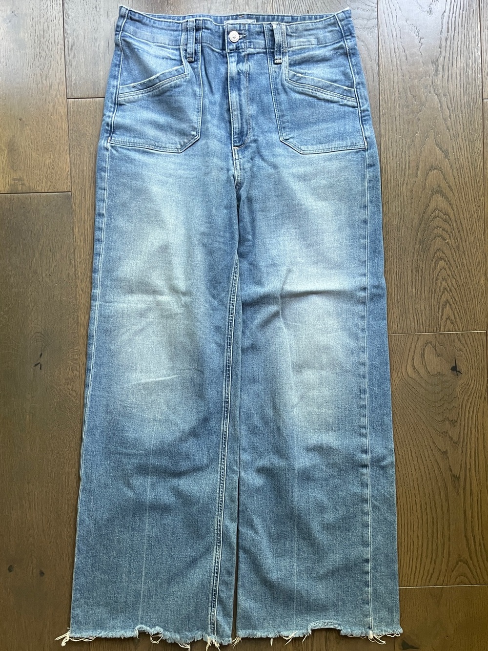 PAIGE Light Blue Wide Leg Jeans